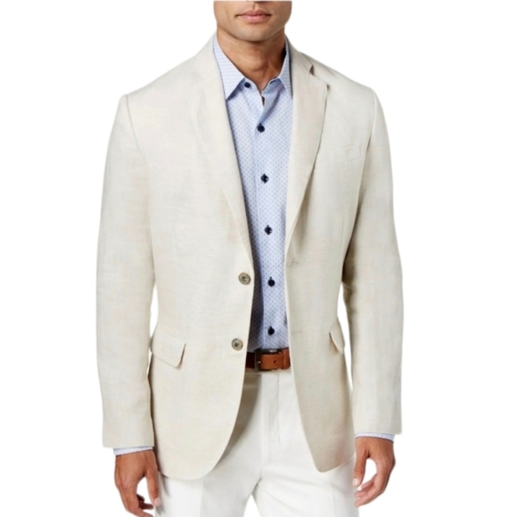 TASSO ELBA silk and linen sport coat M - Picture 1 of 14